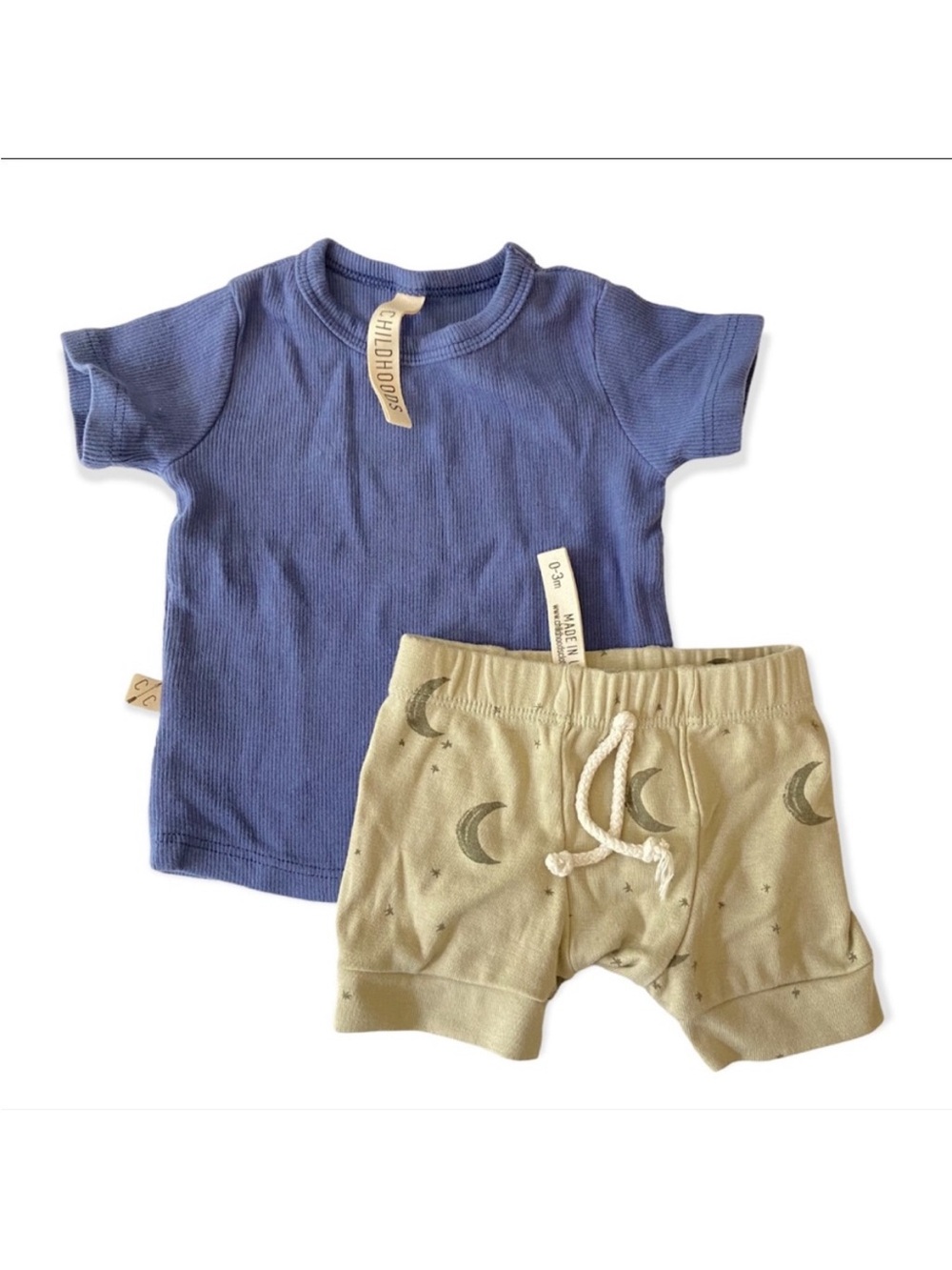 - Childhoods baby shorts and T-shirt outfit